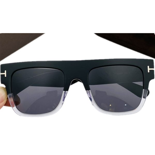 

luxury design euro-am bigrim square gradient sunglasses uv400 polarized italy black-clear acetates men women driving seaside goggles fullset, White;black