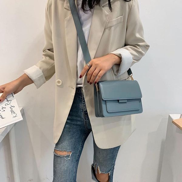 

classic small flap bags for women small square light simple female daily pu leather waterproof shoulder crossbody messenger sac
