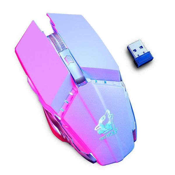 

mice 2.4g wireless rechargeable gaming mouse 1600 dpi mute led backlit noiseless optical for pc laptop