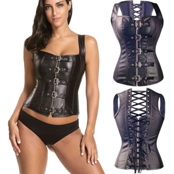 

waist tummy shaper straight pu leather court double shoulder belt shaping vt corset