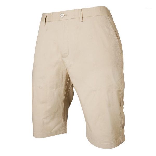 

summer 100% cotton solid shorts men casual business social waist 2 colors beach men's, White;black