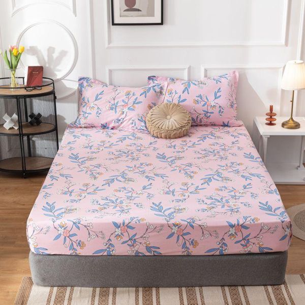 

sheets & sets 100% cotton fitted elastic sheet 1/3ps bedding set mattress cover bedsheet queen king full twin size bedspread case