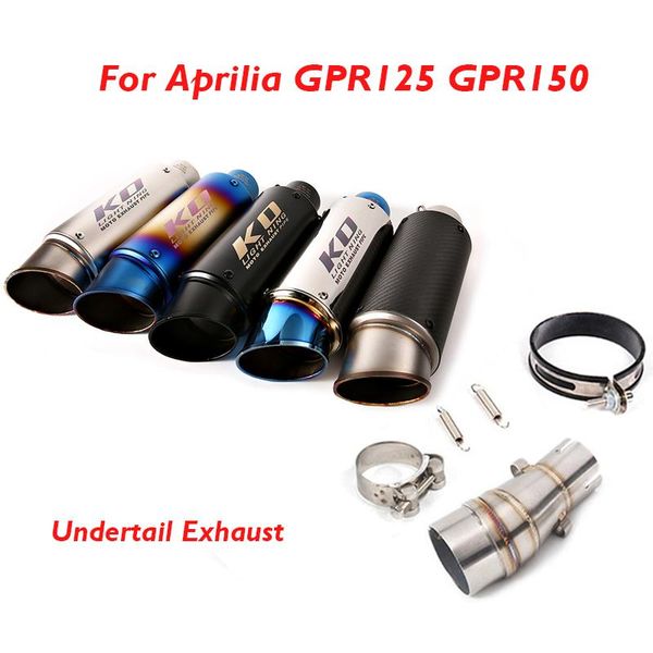 

motorcycle exhaust system tip 51mm escape muffler middle mid link tube pipe for aprilia gpr125 gpr150