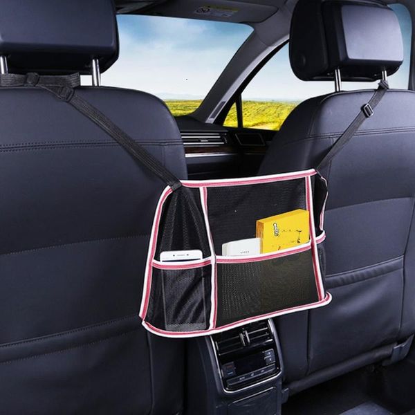 

car organizer safego upgraded net pocket handbag holder between the two seats of luggage storage auto accessories