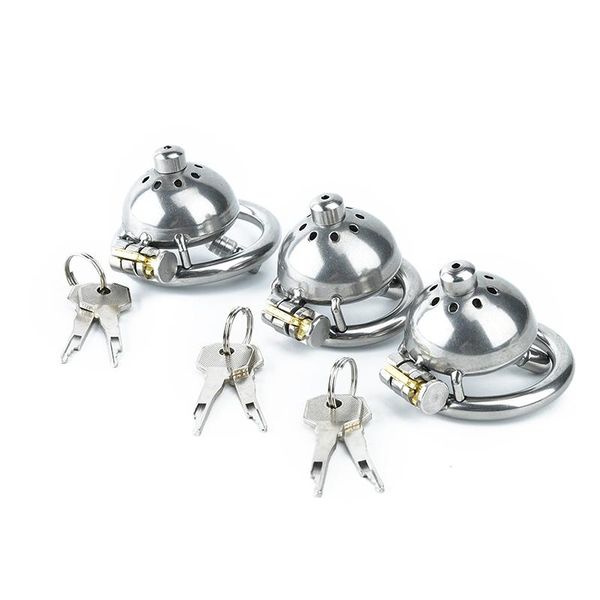 

cockrings prison bird 304 stainless steel male chastity device super small short cock cage with stealth lock ring toy 3 size