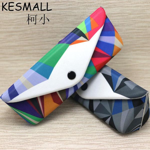 

sunglasses frames colorful box women men fashion eyeglasses case triangular shaped cases female holders yj754, Silver