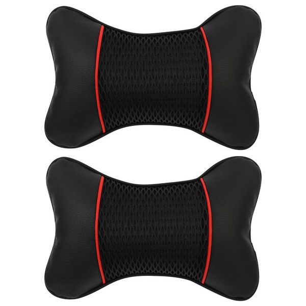 

seat cushions 2pcs car head pillow neck rest protector waist cushion