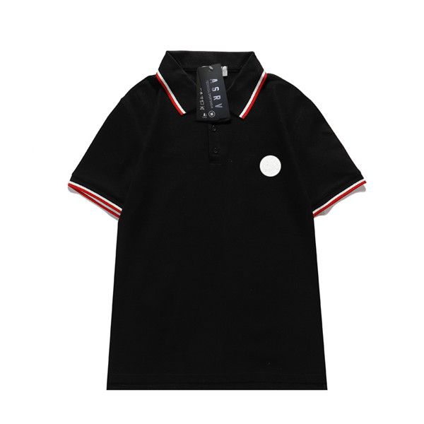 

2021 mens polo stripe splicing t shirt cotton polo letter t shirts designer casual t-shirt tee polo, White;black