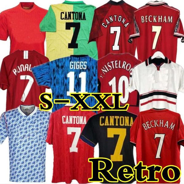 

retro united ronaldo 2002 soccer jersey man utd football giggs scholes beckham cantona solskjaer mancheste r robson 05 06 07 08 09 98 99 90, Black;yellow