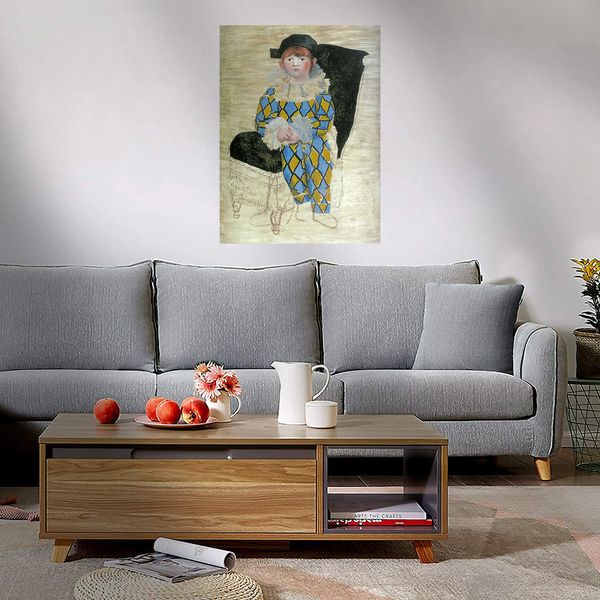 

pablo picasso paul as harlequin home decoration handcrafts /hd print oil painting on canvas large wall art canvas picture 210225