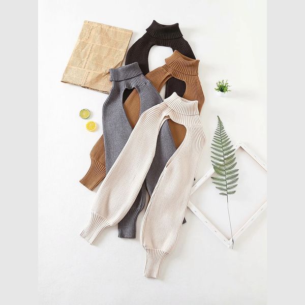 

za women turtleneck short sweater fashion ladies full sleeve chic female streetwear 210218, White;black