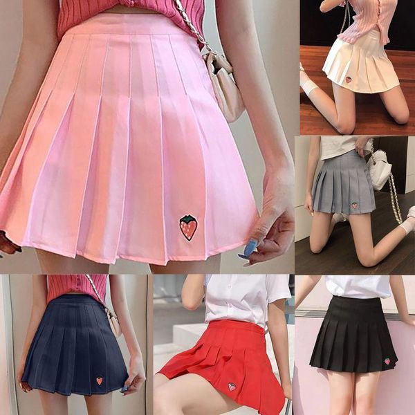 

skirts pleated women high waist tutu multicolor solid a-line skirt jan 2nd, Black