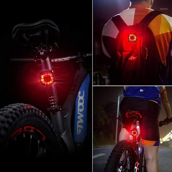 

bike lights bicycle light waterproof rear tail led usb rechargeable mountain cycling taillamp safety warning1