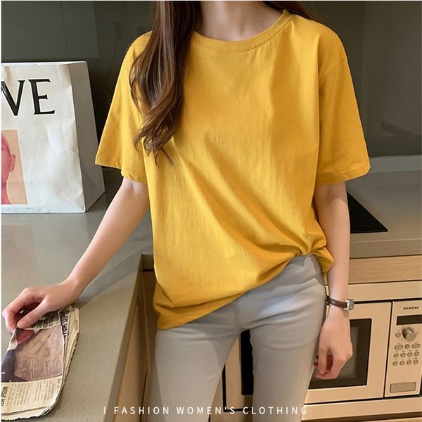 

100% cotton t-shirt woman stray kids t shirt women tshirt ladies tee shirts korean friends clothes big size cute 210306, White