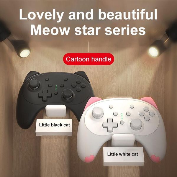 

cat wireless bluetooth gamepad for switch/lite controller pc phone control joystick for ns switchpro cartoon vibration