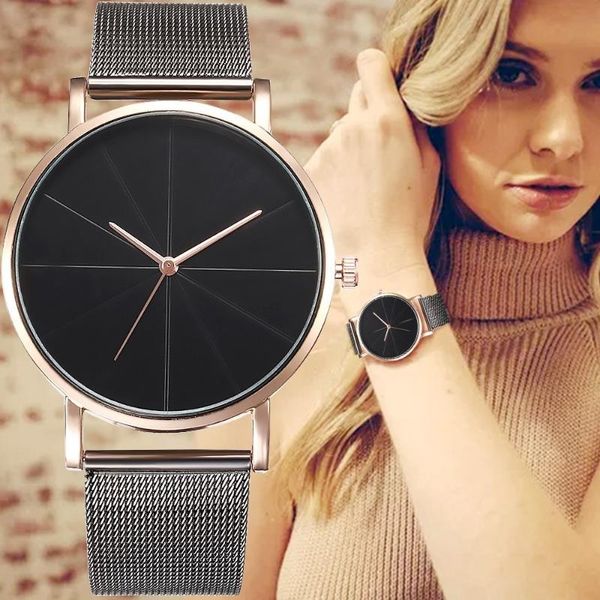 

wristwatches 2021 fashion quartz watch women watches female clock montre femme relogio feminino girl wristwatch couple alloy mesh relojes, Slivery;brown