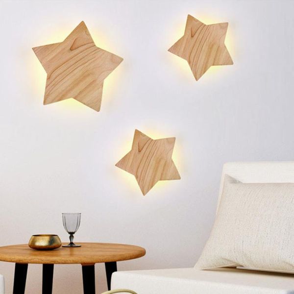 

wall lamps nordic postmodern bedside lamp wood led chip 220v light aisle corridor entrance indoor lighting decoration
