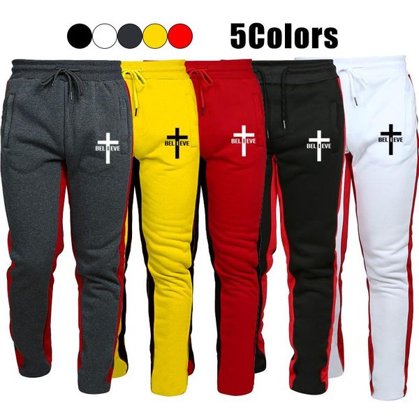 

men's pants 2021 spring and autumn sports fitness jogging soft stretch casual trousers, Black