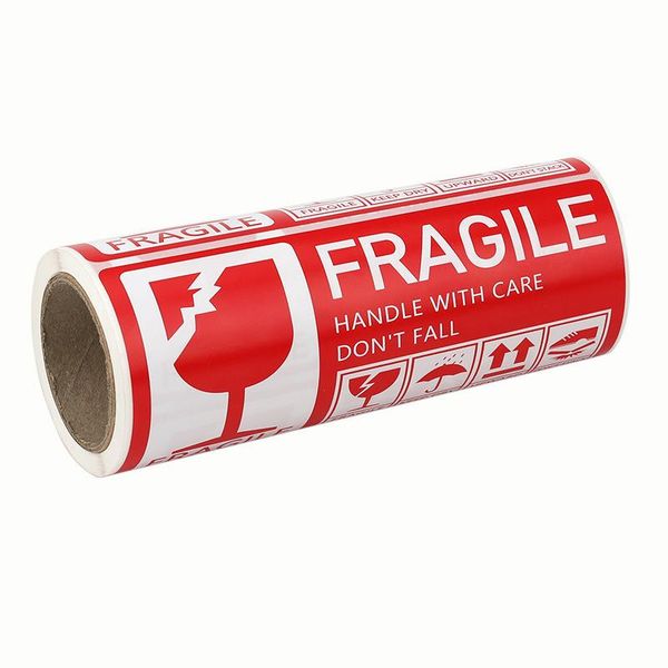

1roll/250pcs fragile warning label sticker hand with care keep dry shipping express label stickers