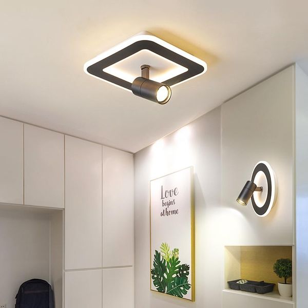 

chandeliers led chandelier for bedside aisle corridor balcony entrance lustre avize black/white modern lights home lighting