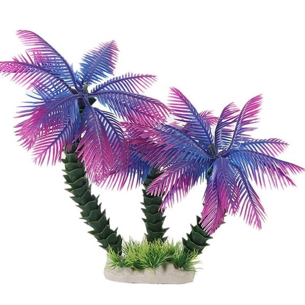 

decorations aquarium artificial plant lifelike mini palm tree fish tank decoration