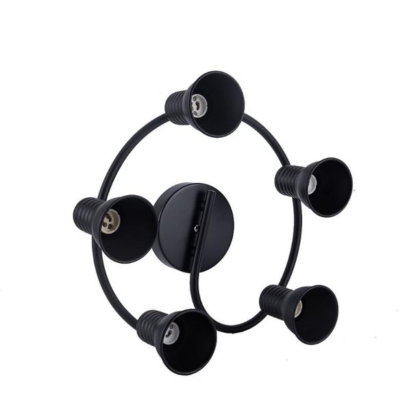 

chandeliers black iron 4 / 5 ways rotation dining room bedroom kitchen light chandelier led nordic branching lamp