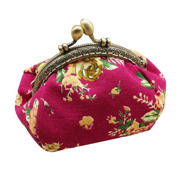 

aelicy retro new women clutch bag ladies party even fashion wallet women female canvas vintage flower 2019 summer bag1, Red;black