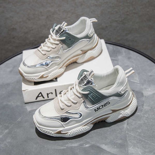 

ins daddy shoes women's fashion 2021 spring designer korean sports mesh breathable small white 1872training sneakers