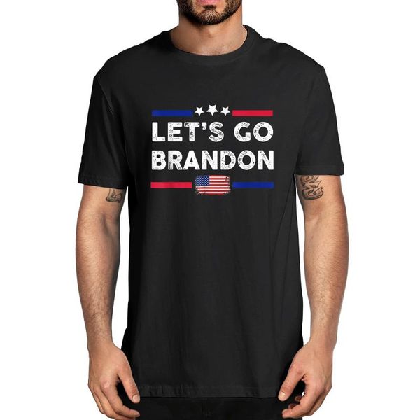 

men's t-shirts let's go brandon messy bun america flag 100% cotton summer novelty t-shirt women casual streetwear oversized tee eu, White;black