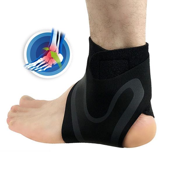 

1pcs ankle support brace,elasticity adjustment protection foot bandage sprain prevention sport fitness guard band sell, Blue;black