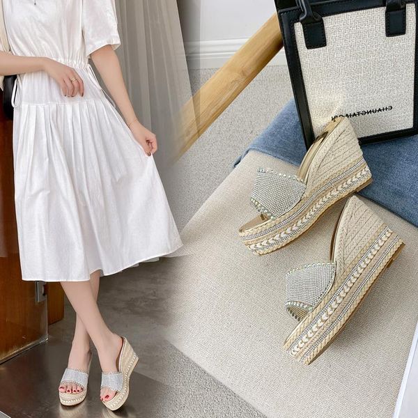 

sandals summe wedges high heel shoes platform muffin thick bottom women, Black