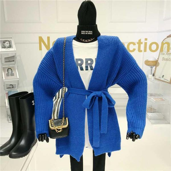 

women's tracksuits two piece set woman autumn/winter 2021 lazy wind v-neck knitted sweater cardigan coat +letter printed long sleeve t-, Gray