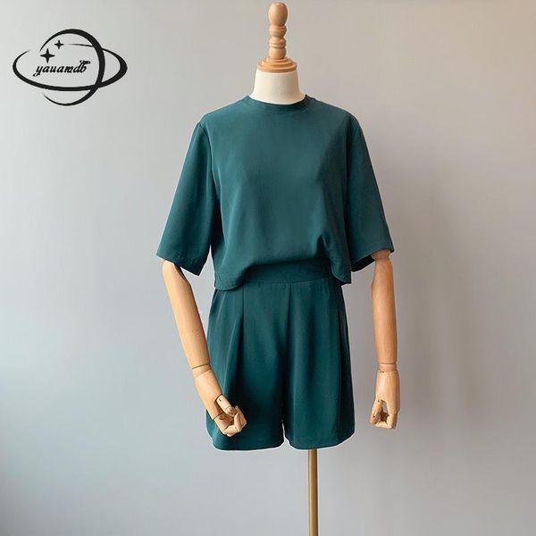 

women's jumpsuits & rompers womens summer female playsuits clothing short sleeve straight button shorts solid color ladies bodysuits cl, Black;white