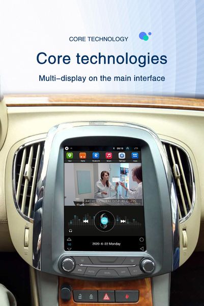 Schermo del lettore Dvd per auto Android 1024 * 600 Sistemi di navigazione 9.7 pollici Bt Gps Multimedia Radio video stereo per Honda Accord 8th
