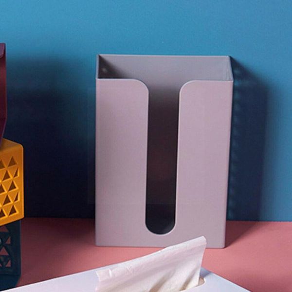 

tissue boxes & napkins wall mounted self adhesive plastic box napkin hollow paper towel organizer holder dispenser home storage n o5a3