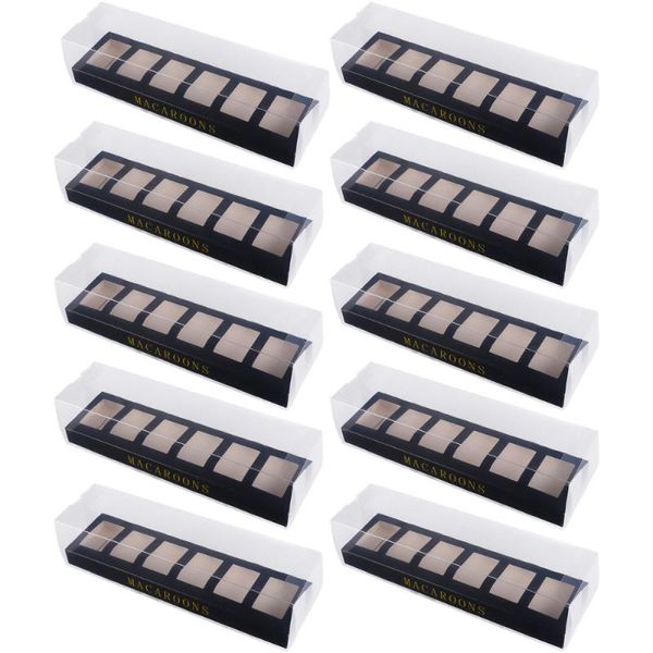 

gift wrap 10pcs plastic packing box macaroon dessert packaging