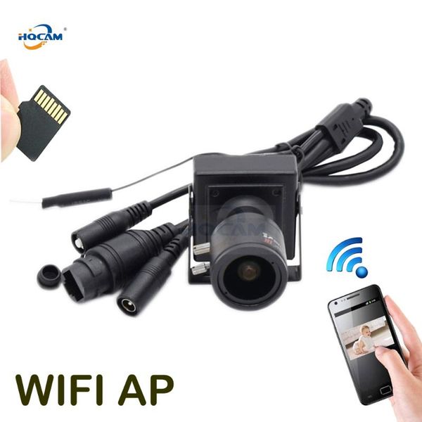 

cameras hqcam 720p 960p 1080p mini wifi ip camera p2p sd card slot ap wireless zoom lens rest & soft antenna camhi