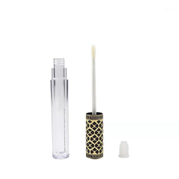 

storage bottles & jars 4ml round eye shadow liquid bottle 50 pieces hollow golden lip gloss glaze empty tube cosmetic sub-bottle