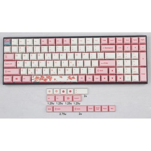 

keyboards sakura theme keycaps xda profile pbt dye-sublimated