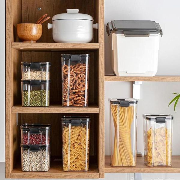 

storage bottles & jars household box utensils transparent sealed tank 460/700/1300/1800ml kitchen tools