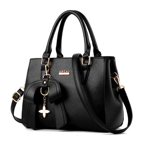 

hbp fashion women's autumn winter 2021 new handbag korean version simple bow large capacity one shoulder messenger bag
