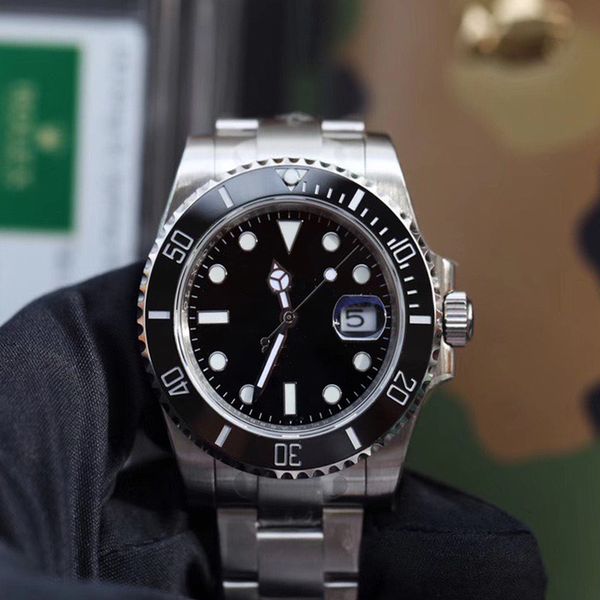 

factory watch fully automatic movement perfect quality business watches sapphire mirror luminous orologio di lusso, Slivery;brown