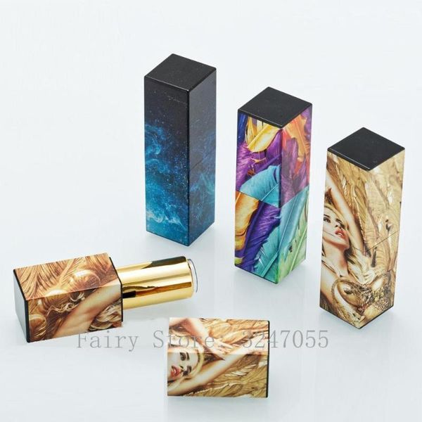 

storage bottles & jars 10/30/50pcs square empty lipstick tube 12.1mm diy homemade material cosmetics refillable container shell packaging