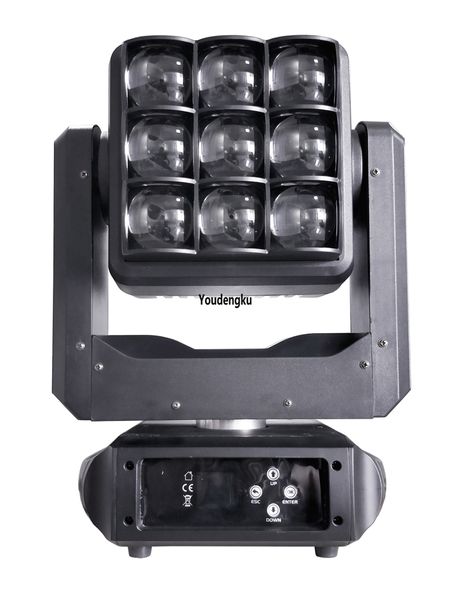 DJ night club discoteca illuminazione da palcoscenico DMX 9x40W RGBW 4 in 1 zoom wash light led a testa mobile a matrice