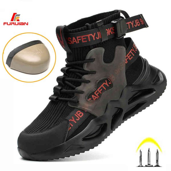

work sneakers men indestructible steel toe shoes safety boot anti-puncture ing for dropshipping, Black