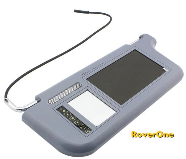 

car video 2 pcs inch automotivo auto mobile audio bus sun visor tft lcd monitor display sunvisor / beige gray black