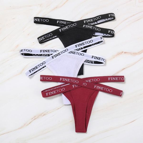 

women's panties cotton g-string cross strap letter waisted underwear thongs femme hollow out lady briefs, Black;pink