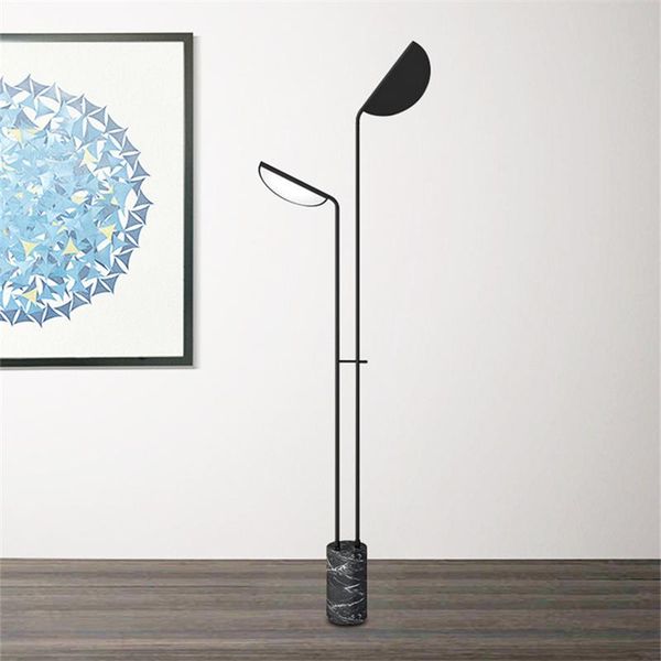 

floor lamps nordic led postmodern marble base fan-shaped standing lights for living room decoration night stand lamp bedroom