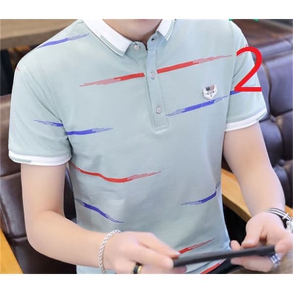 

New 2021 Summer Short-sleeved Men's T-shirt Korean Loose Trend 6E2A, White;black