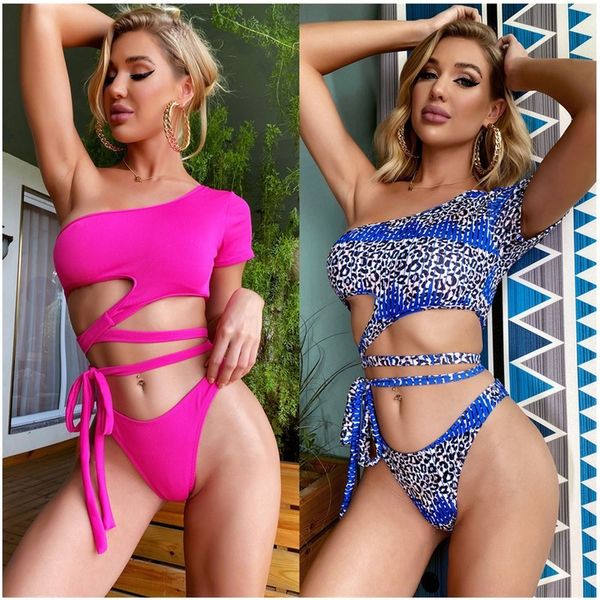 

set padded solid lace-up batsuit 2021 women batsuits badmode beachwear bikini underwear, White;black